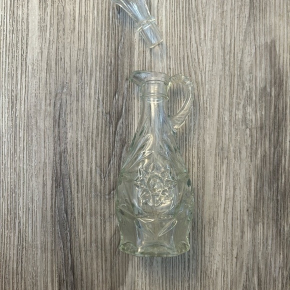 Vintage 1970’s crystal oil / vinegar 8” cruet decanter bottle with stopper. - Picture 4 of 5